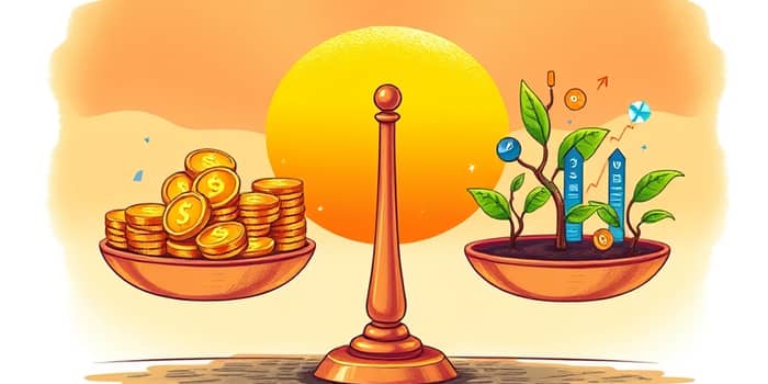 Balance between growth and income investments